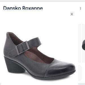 Dansko Roxanne Women's Black Leather Heeled Mary Jane Pumps-Size 8